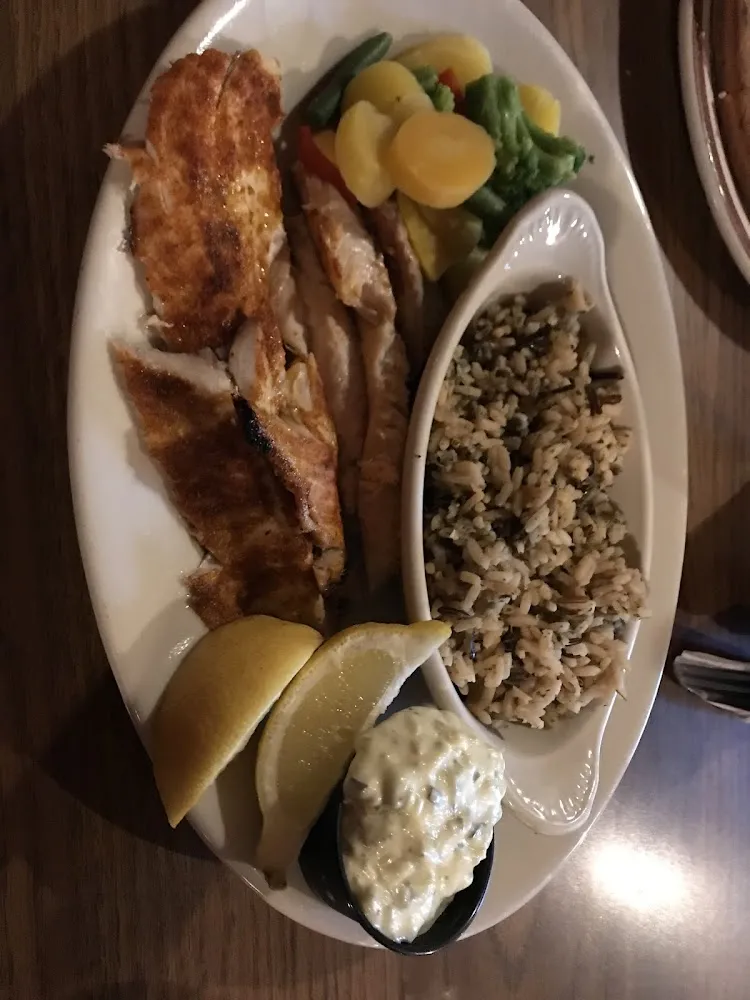 Baked Whitefish with Wild Rice